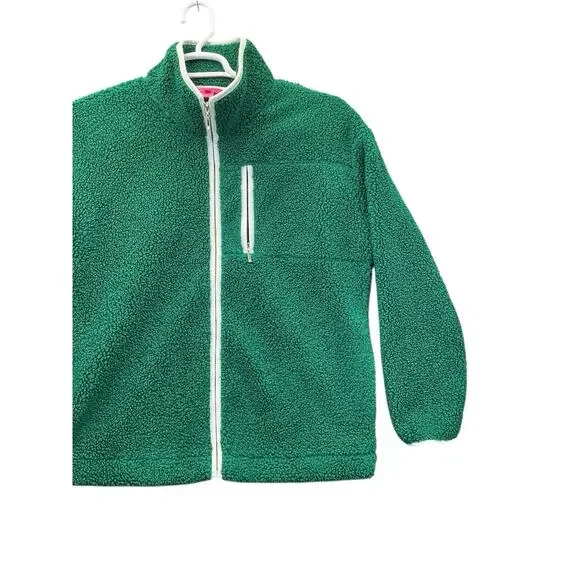 Lilly Pulitzer Sherpa Pullover Cozy Half Zip Pockets Green Size Small - Picture 4 of 14